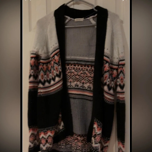 Vintage style oversized Sweater long sleeve acrylic open sweater Sz XS - Picture 9 of 14